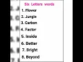 Six Letters words