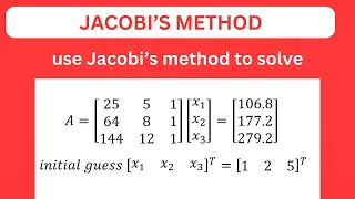 Jacobi s method - Linear iterative methods with solved problems