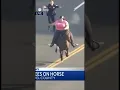 Lagu No way that horse is holding her💀🤣 #chase #viral #police  #sora