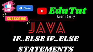 If else if else Statement Java For Beginners EduTut Learn Easily in Tamil