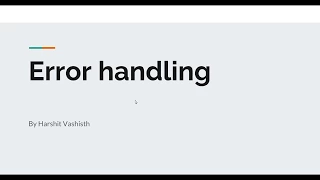 Python tutorial in Hindi 52 Error Handling with try except