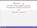Session 14 Python - Getuser Getpass Calendar Time Function Redefinition
