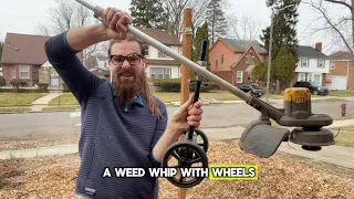 Can you use a weed whip as a lawnmower Yes With the supporting wheels
