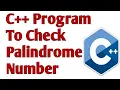 Write a Program to Check Palindrome Number in C C Program to Check Palindrome
