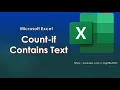 CountIF Contains Text in Excel Count Cells Containing Text