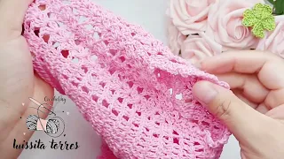 ¡WOW!🥰¡TEJE HERMOSO PATRÓN A CROCHET EN MINUTOS!🌸El punto a crochet más fácil y lindo 🧶PASO A PASO