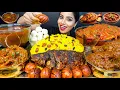 ASMR Eating Spicy Mutton Curry,Chicken Kosha Curry,Fish Curry,Pulao Big Bites ASMR Eating Mukbang