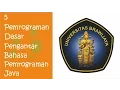 Pemrograman Dasar - 5
