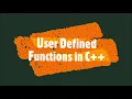 User Defined Functions in C Value Returning Function Functions
