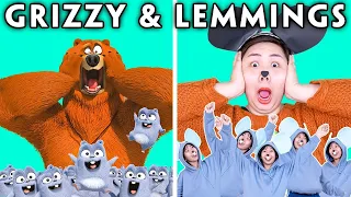 Lemmings Fake Lady Bear To Steal Food | FUNNIEST Grizzy & Les Lemmings Funny Animated Parody