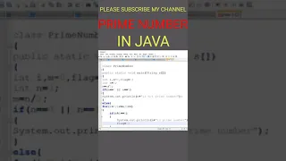 Write a Program to print Prime Number in Java