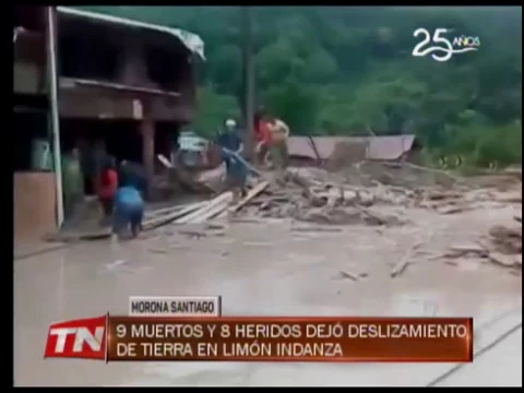 9 muertos y 8 heridos dejó deslizamiento de tierra en Limón Indanza