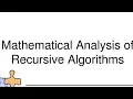 Analysis of Recursive Algorithm Factorial