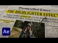 Fast and Realistic 3D Paper Highlighter Animation in Adobe After Effects 2021 no plugins