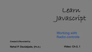 Learn Javascript Working with Radio Controls - Value