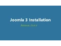 Joomla 3 tutorials - Joomla Installation
