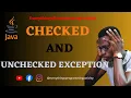 CHECKED AND UNCHECKED EXCEPTION How to Handle Checked Unchecked Exceptions in Java