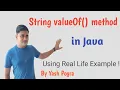 Java String valueOf method string valueof in java valueOf method in java