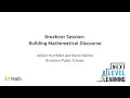 Breakout Building Mathematical Discourse