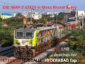 Lagu HUBBALLI - HYDERABAD exp gets LHB coaches | UBL WAP-7 37823 in #merabharat livery | #scr #lhb #wap7