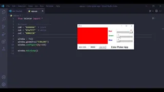 Color Picker - Python Tkinter GUI Tutorial Python projects