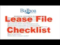 Required Forms Checklist for Lease Rental Transactions