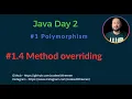 Day 2 - 4 Method Overriding