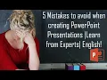 5 Mistakes to avoid when creating PowerPoint Presentations English