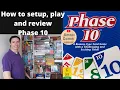 Phase 10 card game - how to setup play and review Rummy Amass Games family card app