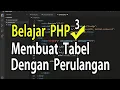 Belajar PHP Dasar Membuat Tabel Dengan Perulangan For Di PHP