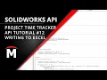 Project Time Tracker - Writing to Excel