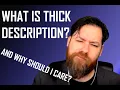 What is thick description Setting the Scene in TTRPGs
