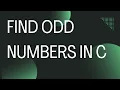 C Programming Exercise - Program to Check Even ODD number