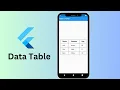Data Table Flutter Table in Flutter Data table Table