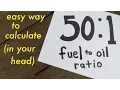 50 1 Fuel to oil ratio easy way to calculate