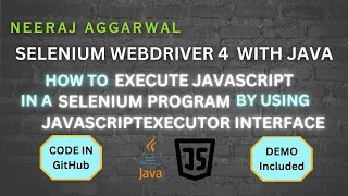 How to execute JavaScript code in Selenium Java program by using JAVASCRIPTEXECUTOR Interface