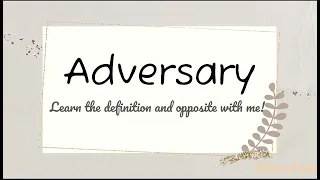 Adversary Meaning