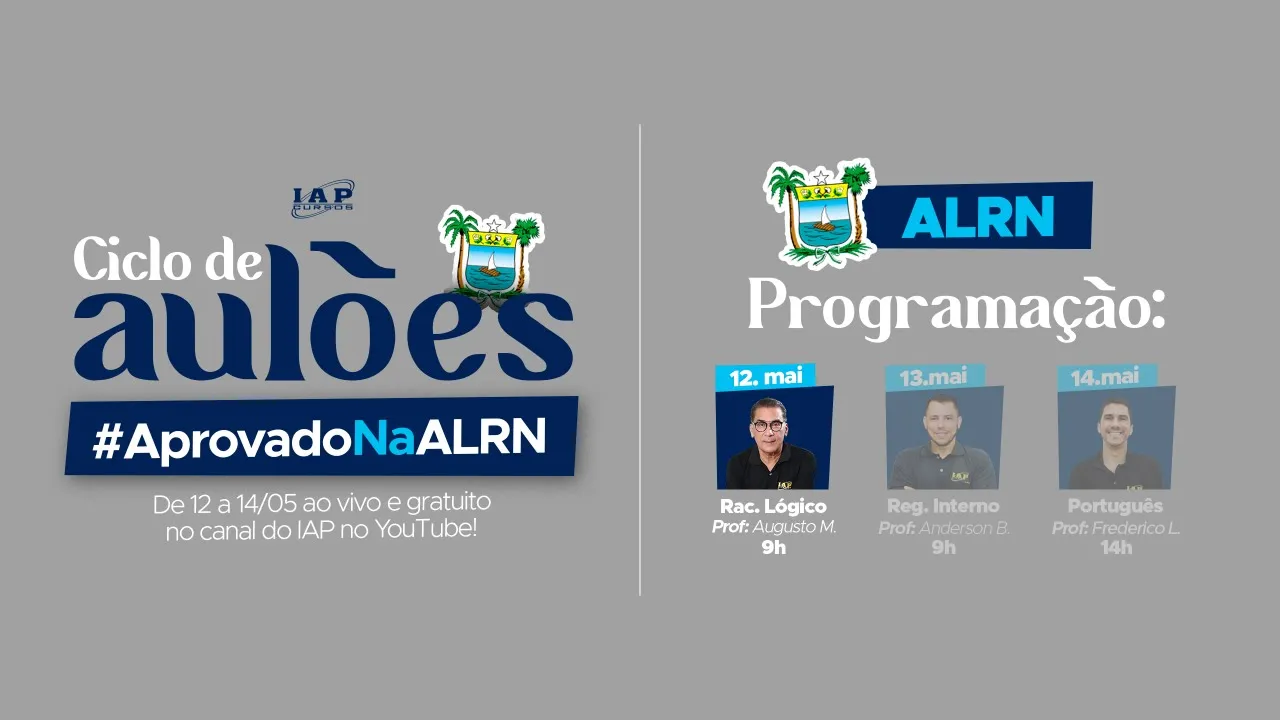 LIVE: RACIOCINIO LÓGICO PARA AL/RN.
