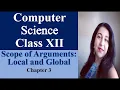 Scope of Variables Local and Global Variables in Python Class 12 C S Revised Syllabus
