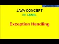 Java Exception handling in Tamil through example try catch finally throw throws java for you