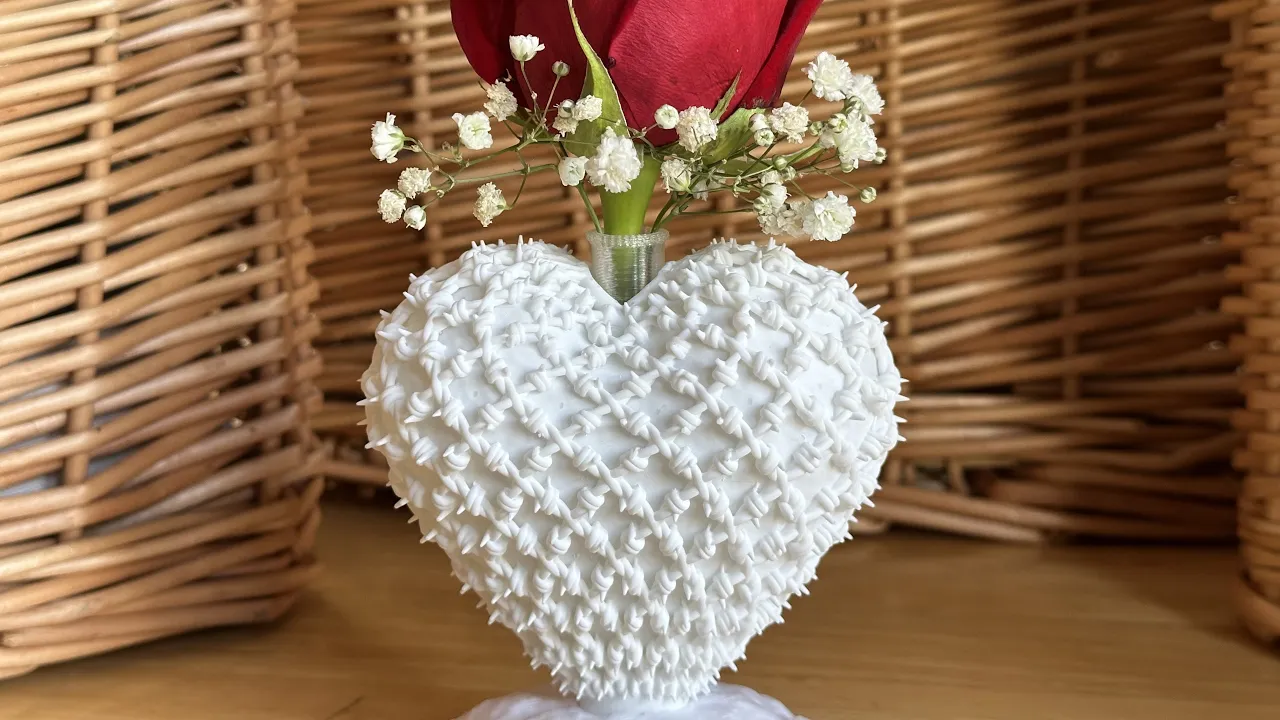Barbed Wire Heart Flower Holder