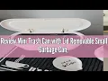 Review Mini Trash Can with Lid Removable Small Garbage Can Tiny Plastic Trash Bin Pop Up Counterto