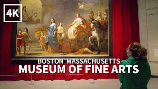 4K BOSTON TRAVEL - Walking Tour Museum of Fine Arts Boston Massachusetts USA Travel