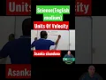 Lagu #👍Unit of velocity#👍