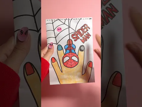 🕷️Spider man nail blind bag 스파이더맨 네일 꾸미기 종이놀이 #asmr #unboxing #nailart #blindbox #spiderman