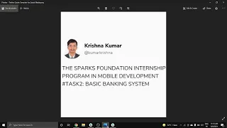 Basic Banking System App intern The Spark Foundation Mobile Development
