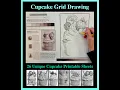 Cupcake Drawing Grid Art Lesson Worksheets Value Shading Texture and Form