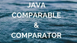 Java Comparable and Comparator manohar academy
