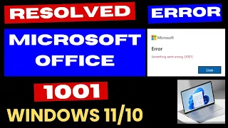 Microsoft Office Sign in Error 1001 on Windows 11 10 Fixed