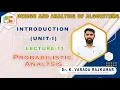 LEC 11 Probabilistic Analysis DESIGN AND ANALYSIS OF ALGORITHMS DAA